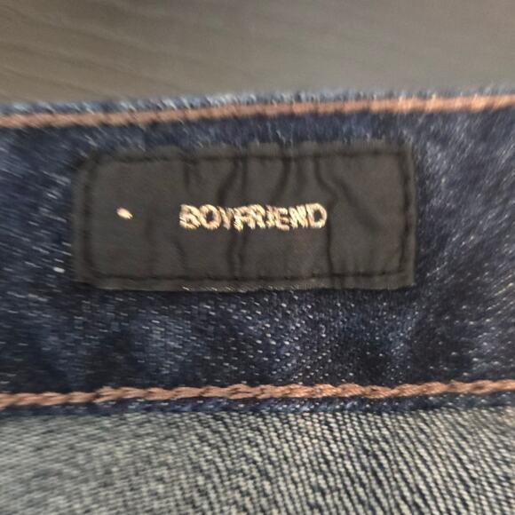 Torrid Premium Boyfriend Gold Thread Whiskering Distressed Jeans 14 - Picture 3 of 5